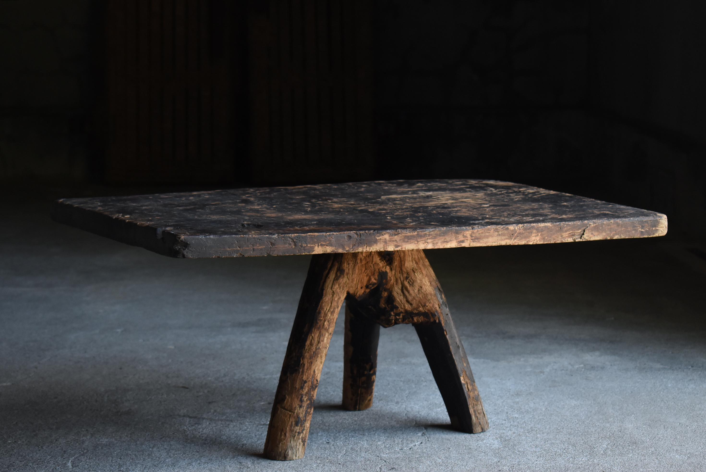 Japanese Antique Primitive Side Table 1860s-1900s / Sofa Table Wabisabi 3