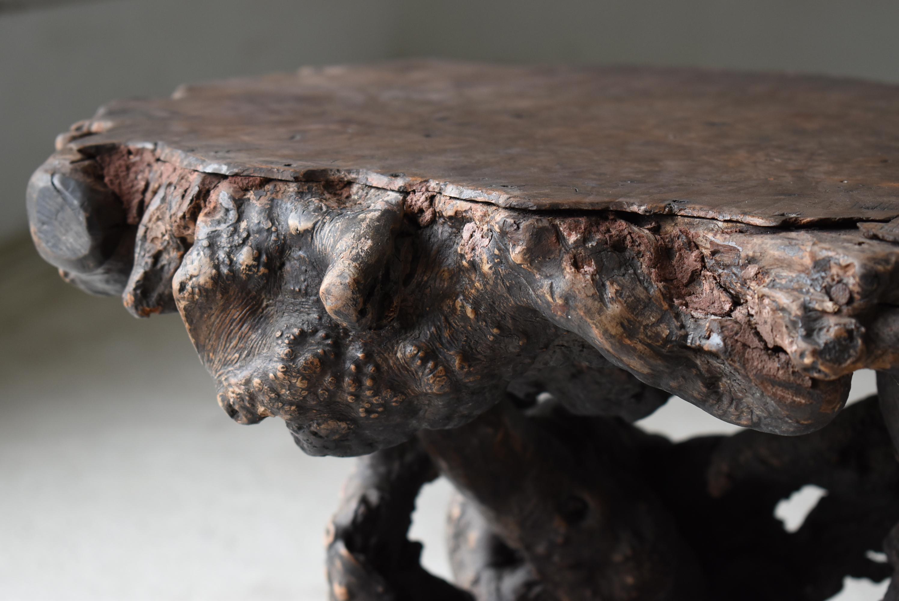 Japanese Antique Primitive Side Table 1860s-1920s / Coffee Table Wabi Sabi For Sale 2