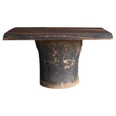 Mesa auxiliar japonesa antigua primitiva 1860-1920 / Mesa de centro Wabi Sabi