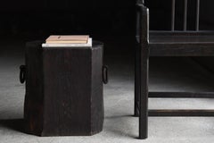 Japanese Antique Primitive Side Table 1900s-1940s / Stool Wabi Sabi