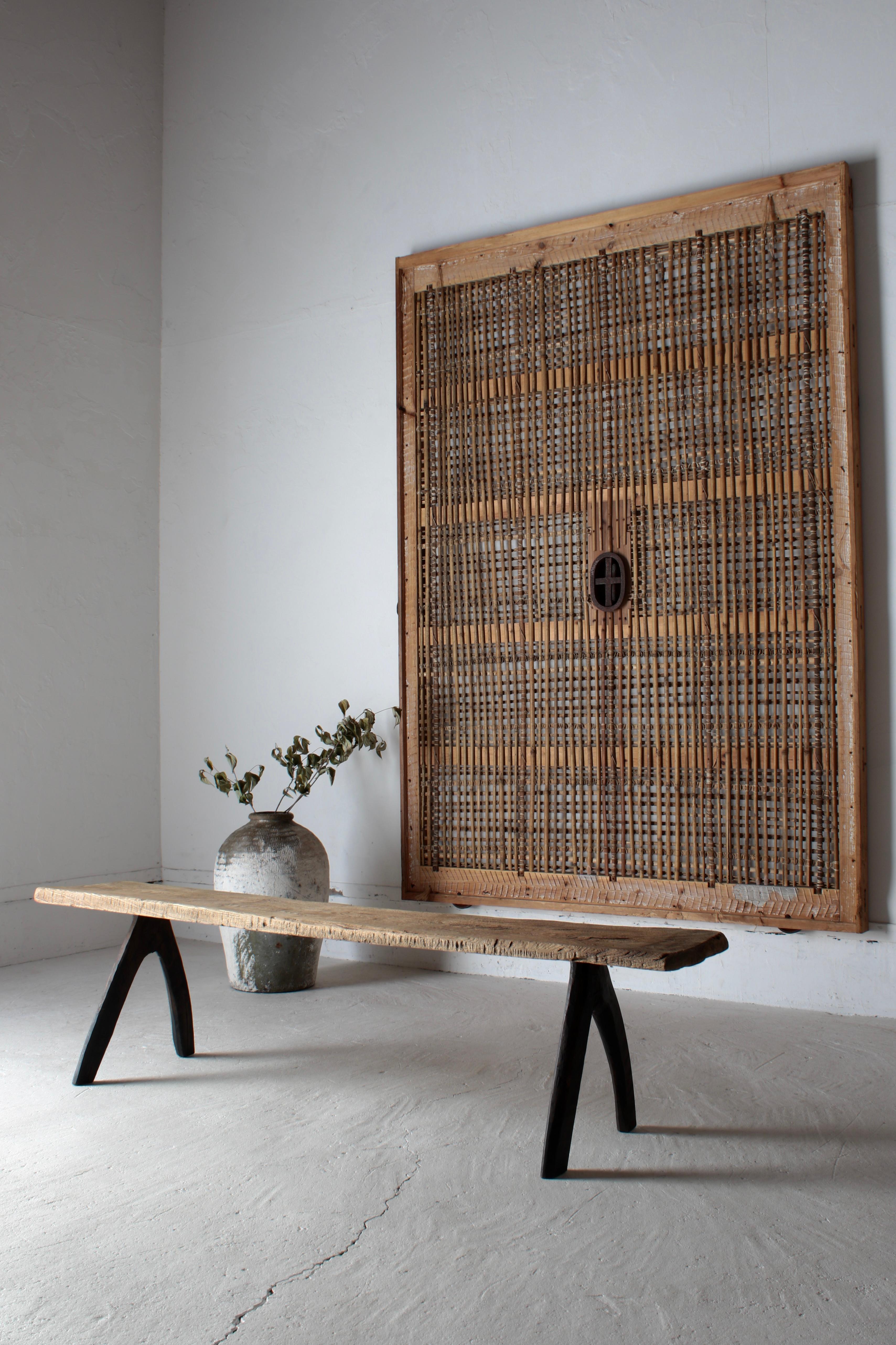Japanese Antique Primitive Sofa Table / Bench Low Table / Wabi-Sabi Mingei 9