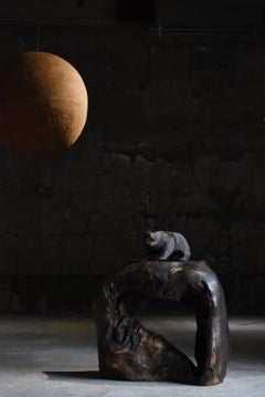 Japanese Antique Primitive Solid Wood Side Table 1900-1940s/ Side Chair Wabisabi