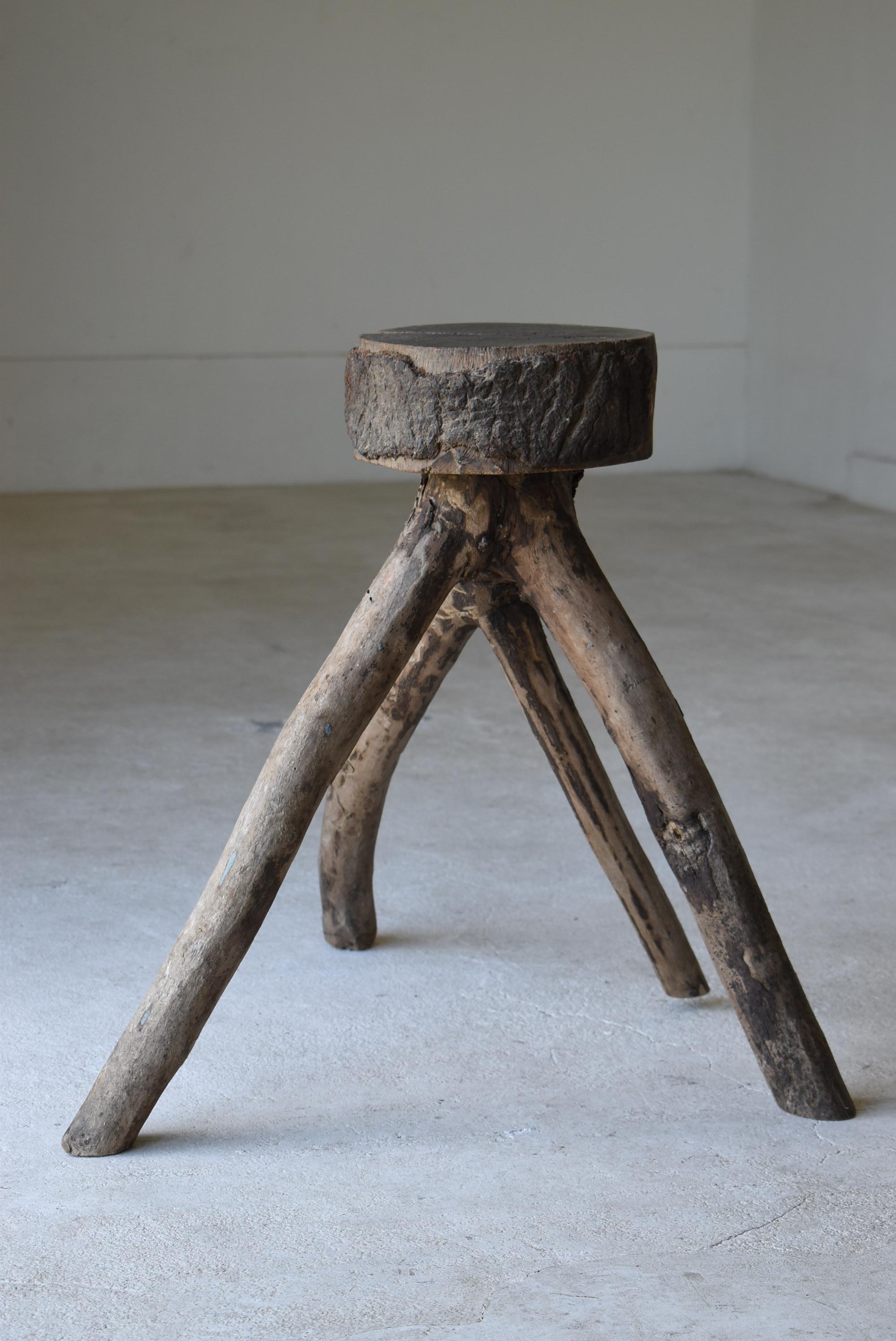 Japanese Antique Primitive Stand 1860s-1900s / Flower Stand Side Table Wabi Sabi 4