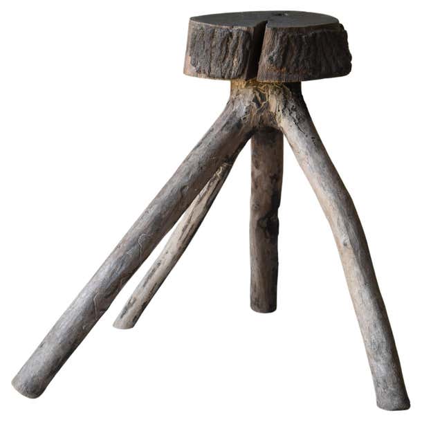 Japanese Antique Primitive Stand 1860s-1900s / Flower Stand Side Table ...