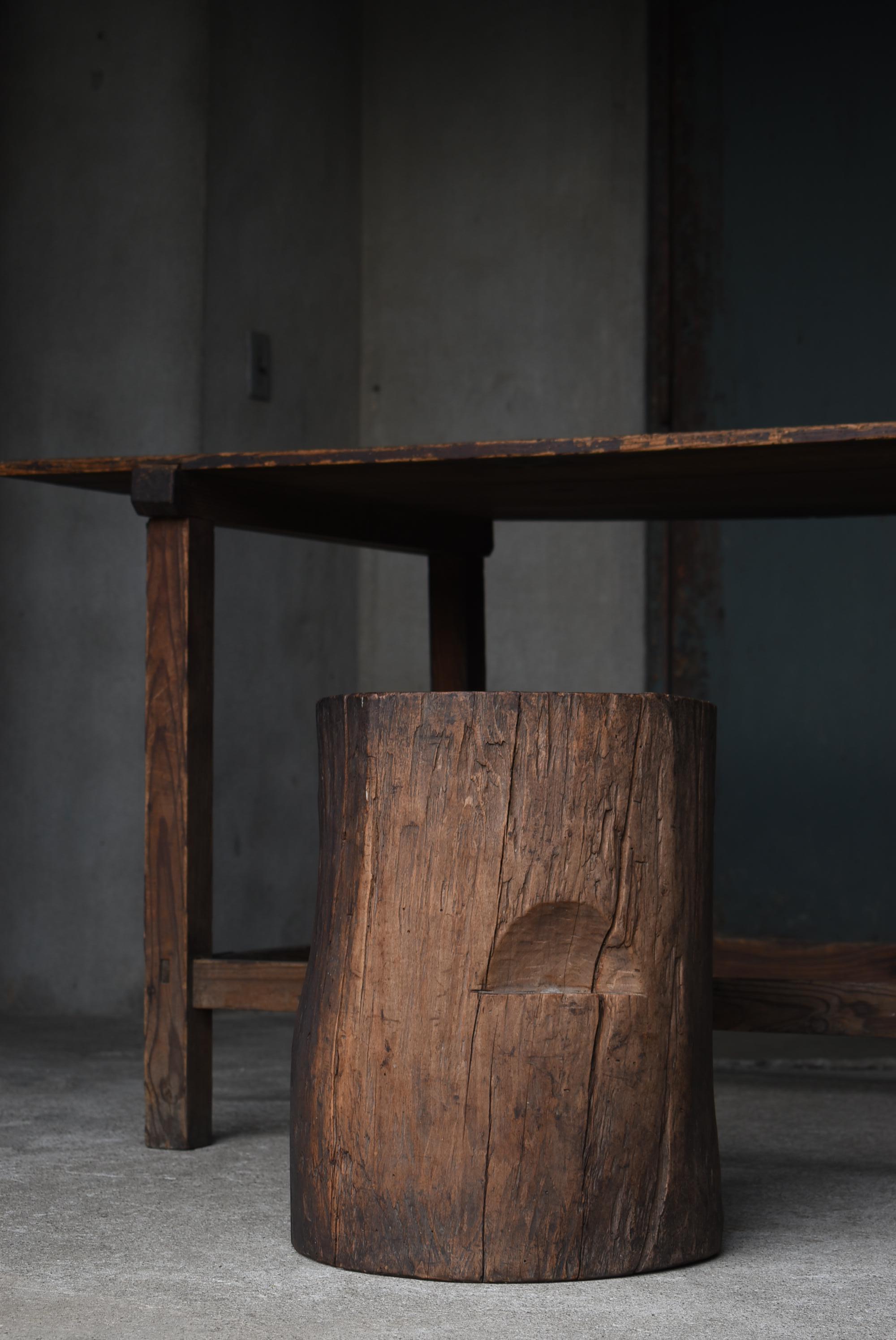 Japanese Antique Primitive Stool 1860s-1900s / Side Chair Wabisabi 8