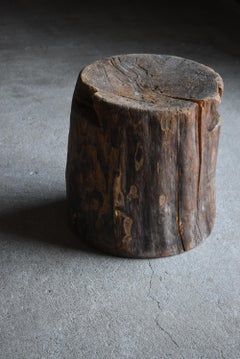 Japanese Antique Primitive Stool 1860s-1900s / Wood Chair Wabi Sabi Mingei
