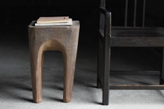 Japanese Antique Primitive Stool 1860s-1920s / Side Table Wabi Sabi