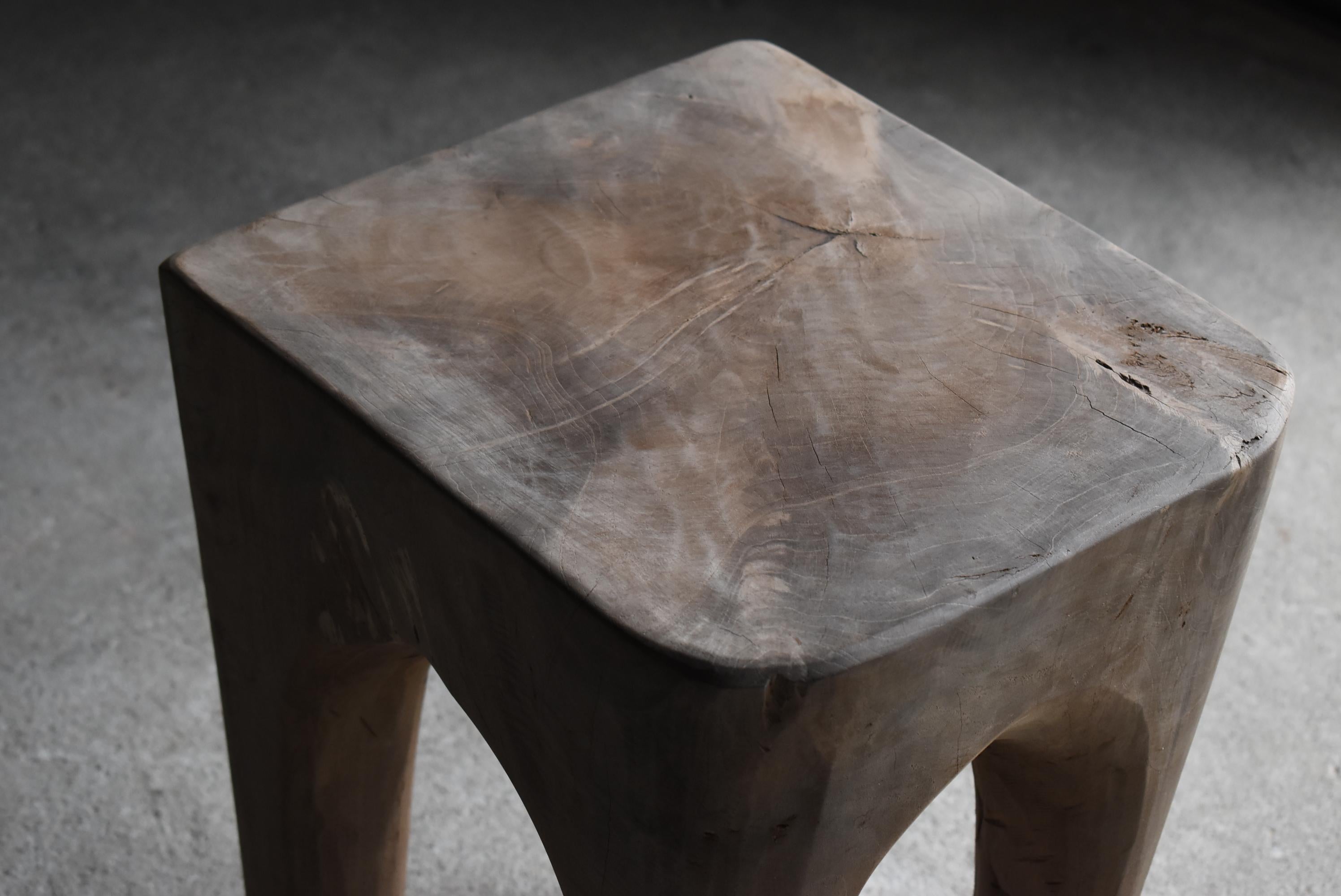 20th Century Japanese Antique Primitive Stool 1860s-1920s / Side Table Wabi Sabi