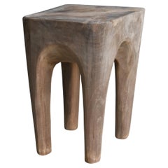 Japanese Antique Primitive Stool 1860s-1920s / Side Table Wabi Sabi