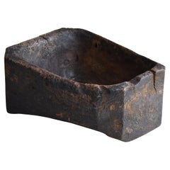 Japanese Antique Primitive Wooden Bowl 1860s-1900s / Wabi Sabi Object Mingei