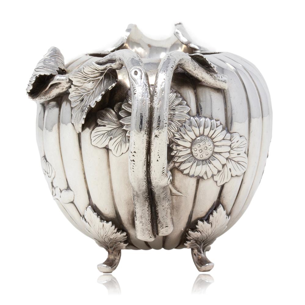 Japanese Antique Pure Silver Tea Set Akira Mimatsu Arthur and Bond For Sale 5