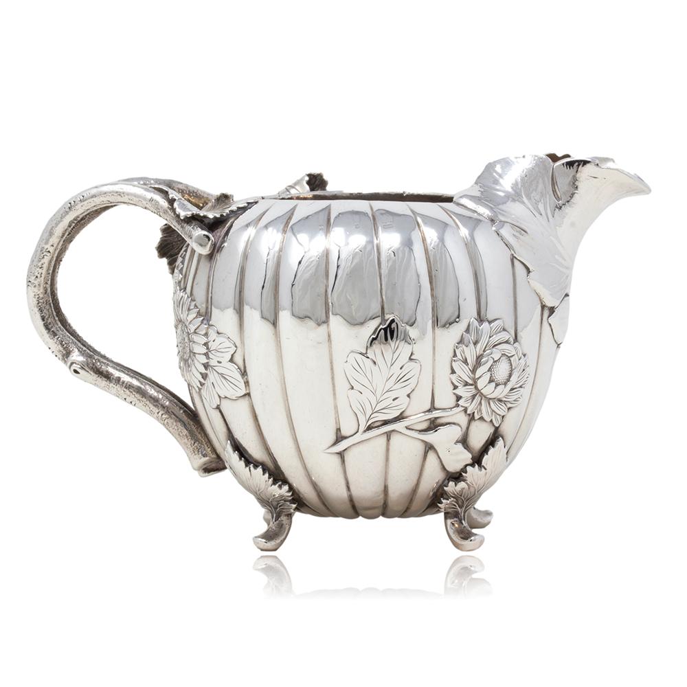 Japanese Antique Pure Silver Tea Set Akira Mimatsu Arthur and Bond For Sale 6