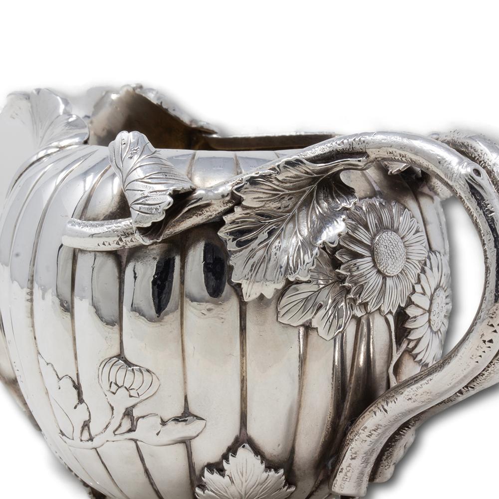 Japanese Antique Pure Silver Tea Set Akira Mimatsu Arthur and Bond For Sale 8