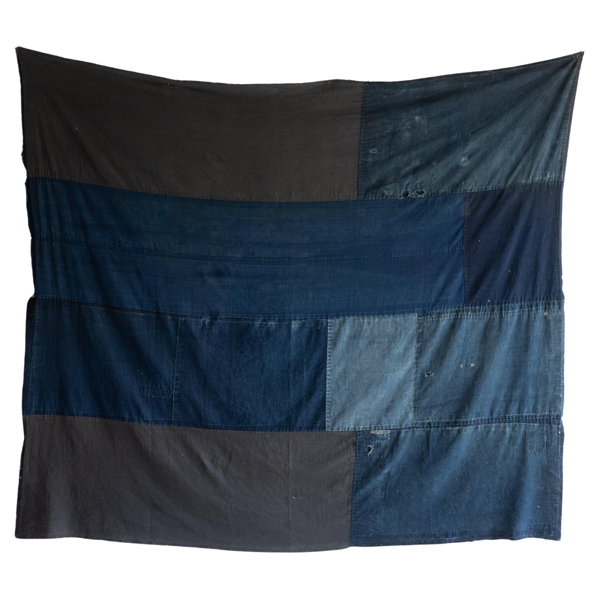 Japanese Antique Rag "BORO" 1800s-1860s / Abstract Art Wabi Sabi For Sale