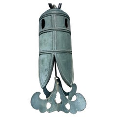Japanese Antique Rare Bronze Temple "Futuku" Bell and Cloud Wind Chime