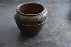 Japanese Antique Rare Pottery Jar / 1573-1700 / "Bizen Ware" Jar / Vase