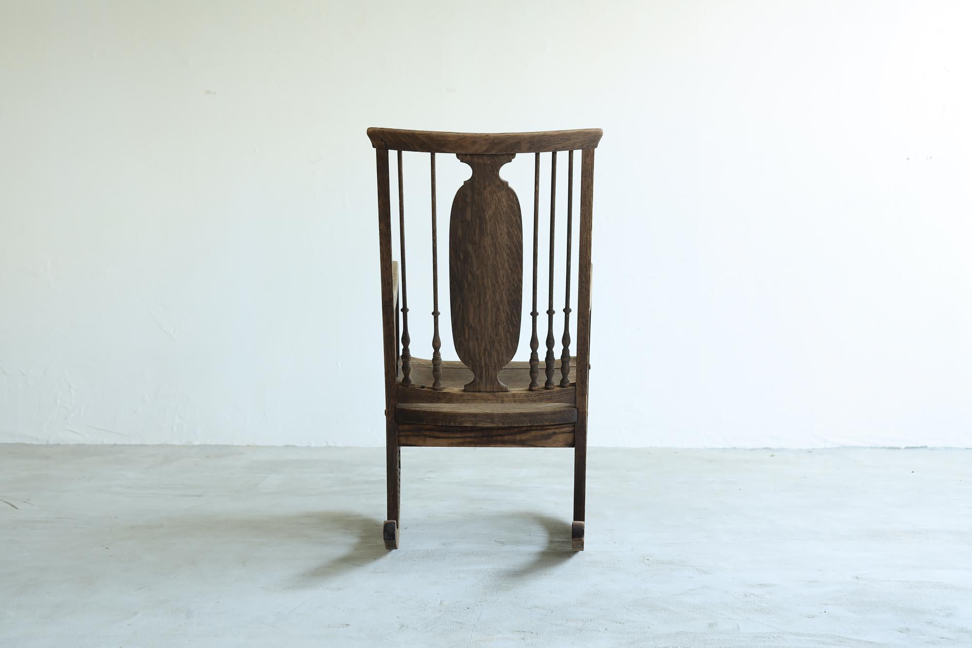 Japanese Antique Rocking Chair, Primitive Japanese Wooden Cahair, Wabi-Sabi 4