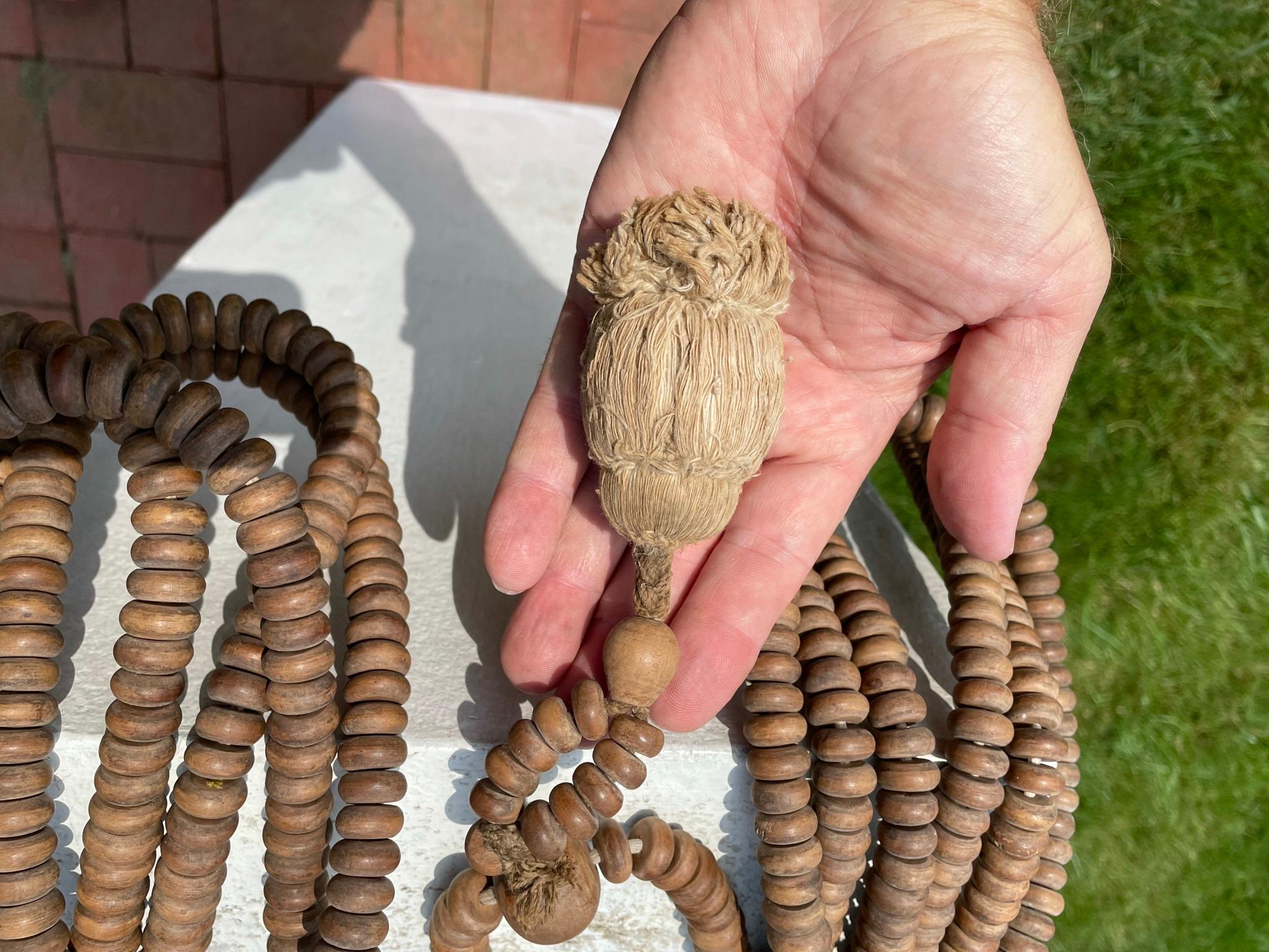 Japanese Antique Rosewood Mala Prayer Bead String 1000 Beads 3