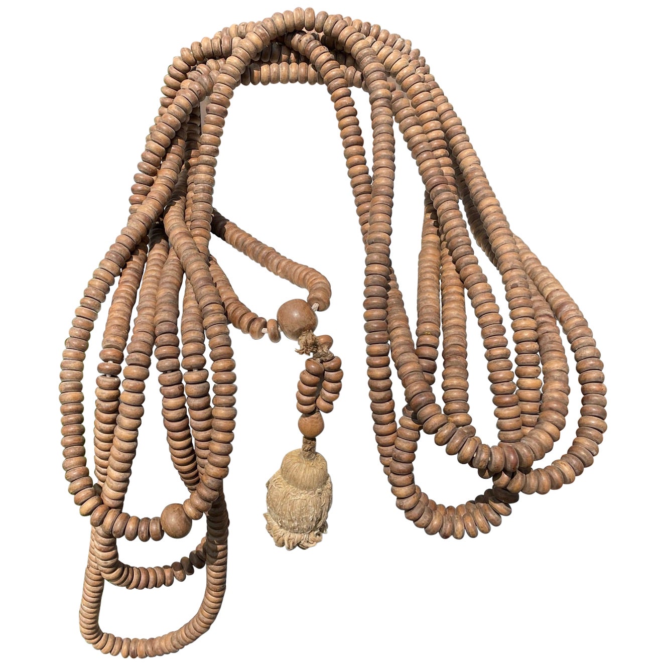 Japanese Antique Rosewood Mala Prayer Bead String 1000 Beads