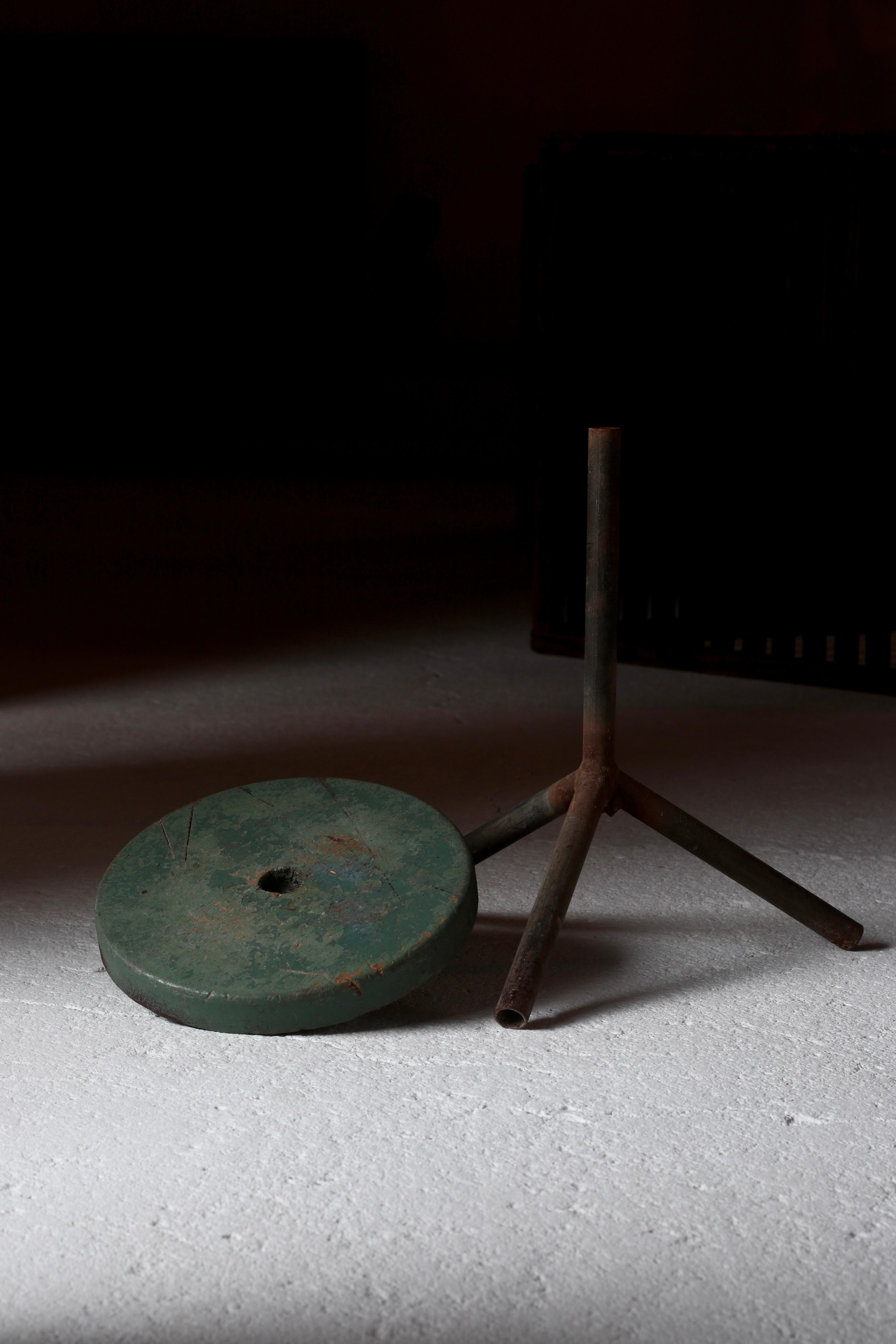 20th Century Japanese Antique Rotating Stool / Showa period / WabiSabi For Sale