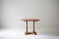 Japanese Antique Round Coffee Table, 1920s–1940s, Japandi