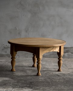 Japanischer, antiker, runder, niedriger Auslagetisch, Taisho Ära (1912-1926), Wabi Sabi