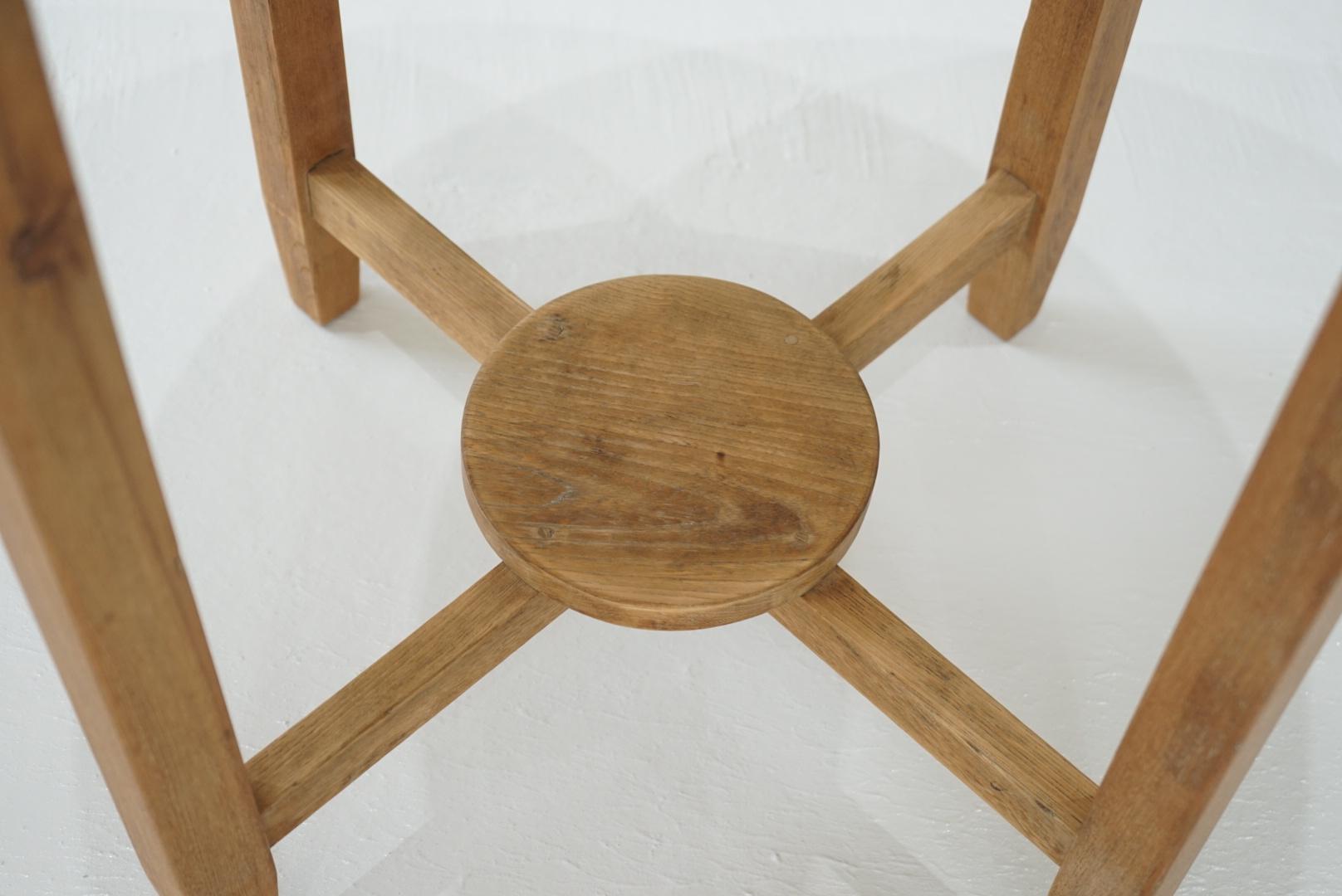 Japanese Antique Round Table 1940s-1950s Japandi 1