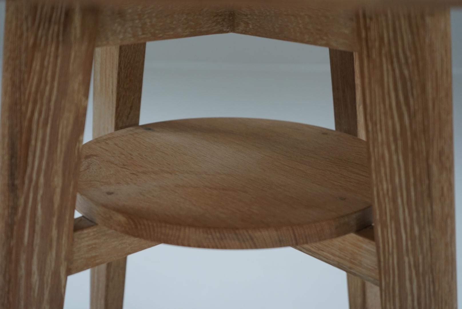 Wood Japanese Antique Round Table Coffee table Japandi For Sale