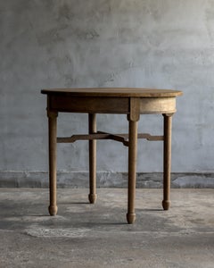 Japanese Antique Round Table, Early Showa Period (1926–1940s), Wabi Sabi