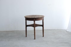 Japanese Antique Round Table, Wabi-sabi, Japandi
