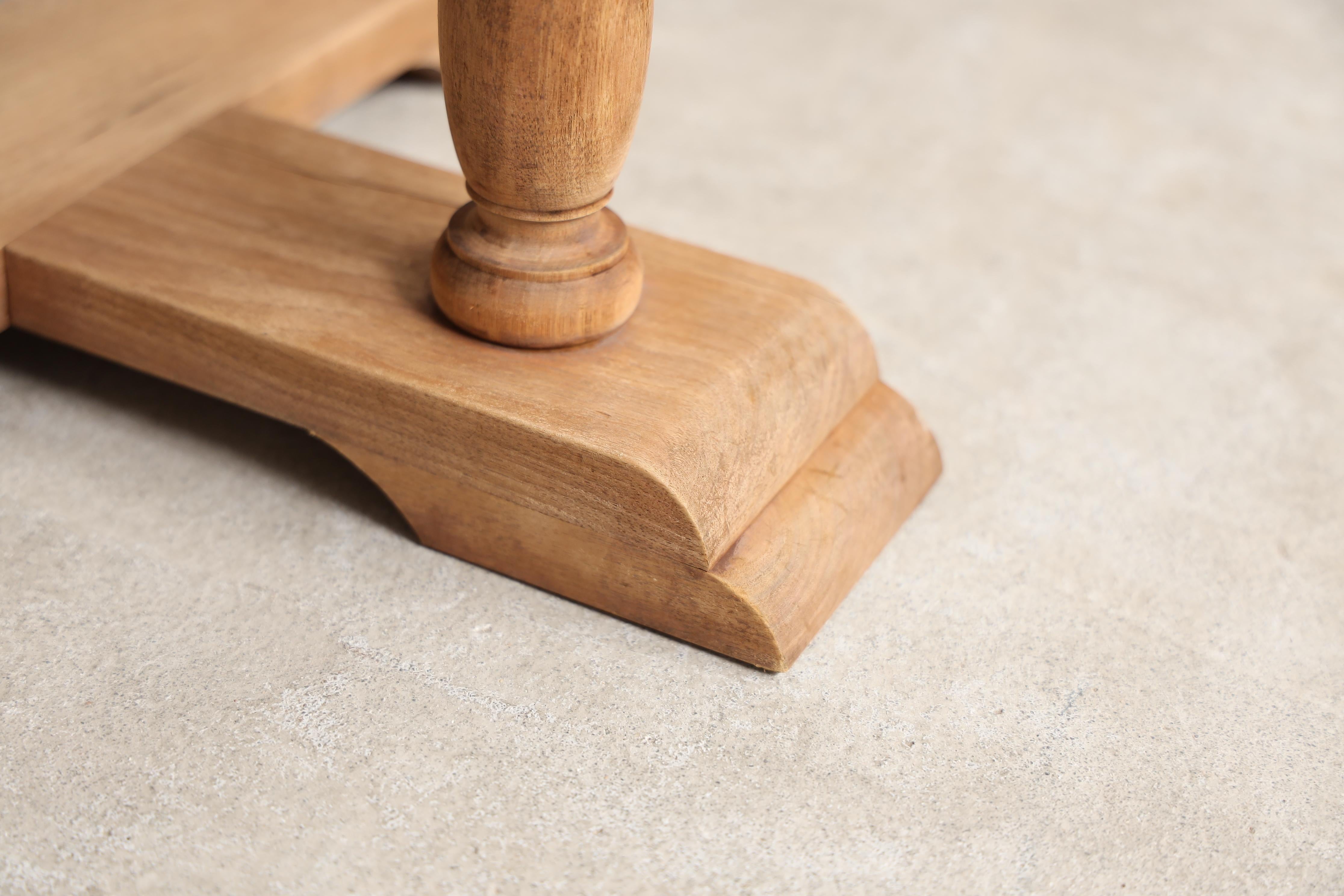 Legno Tavolo rotondo antico giapponese, Wabi-sabi, Japandi in vendita