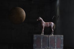 Antikes japanisches Heiliges Pferd "Shinme" 1800er-1860er Jahre / Primitives Wabisabi