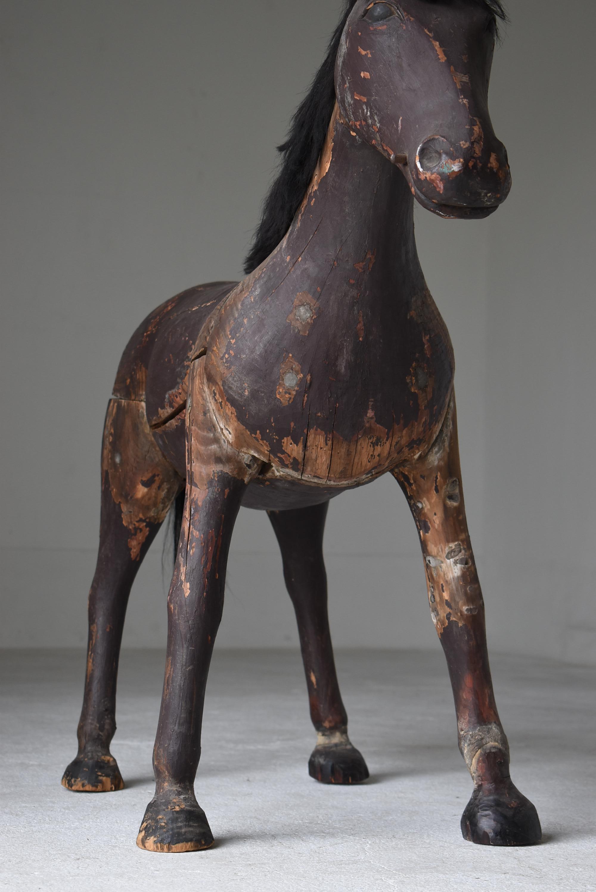 Antico cavallo sacro giapponese in legno 