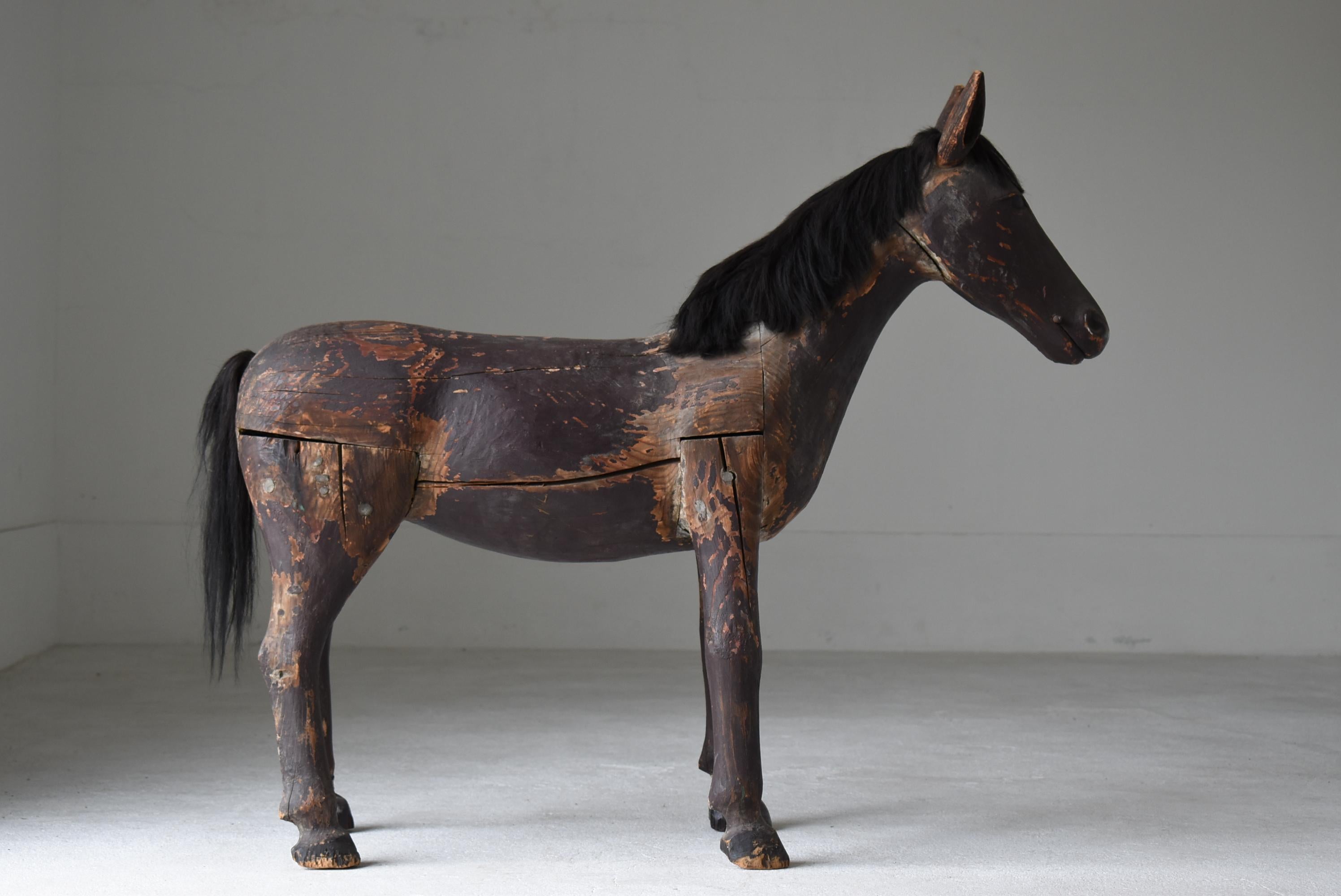 Antico cavallo sacro giapponese in legno 