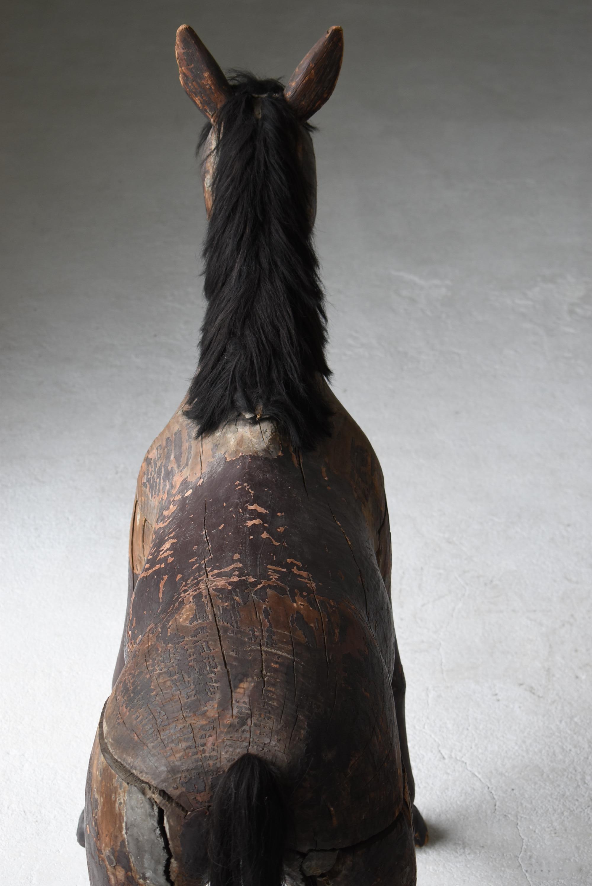 Antico cavallo sacro giapponese in legno 