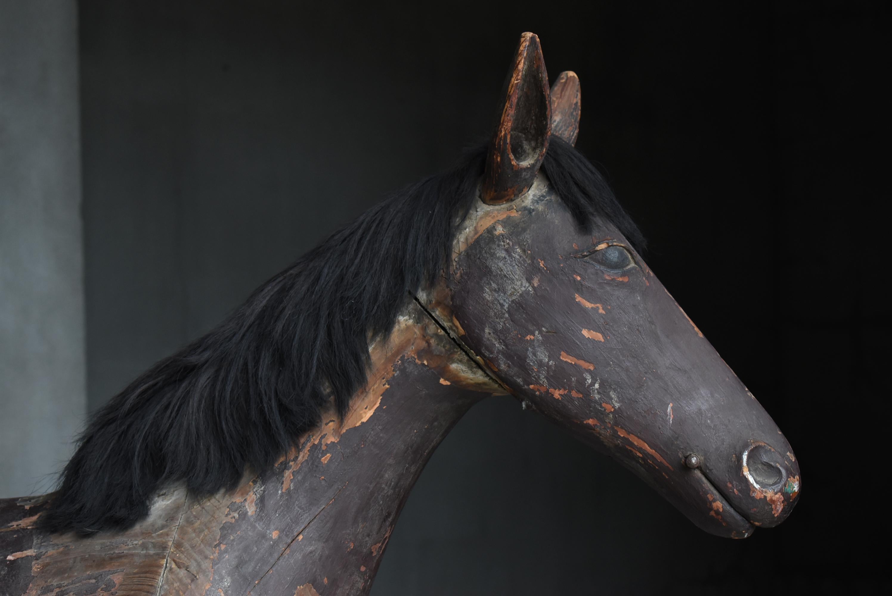 Antico cavallo sacro giapponese in legno 