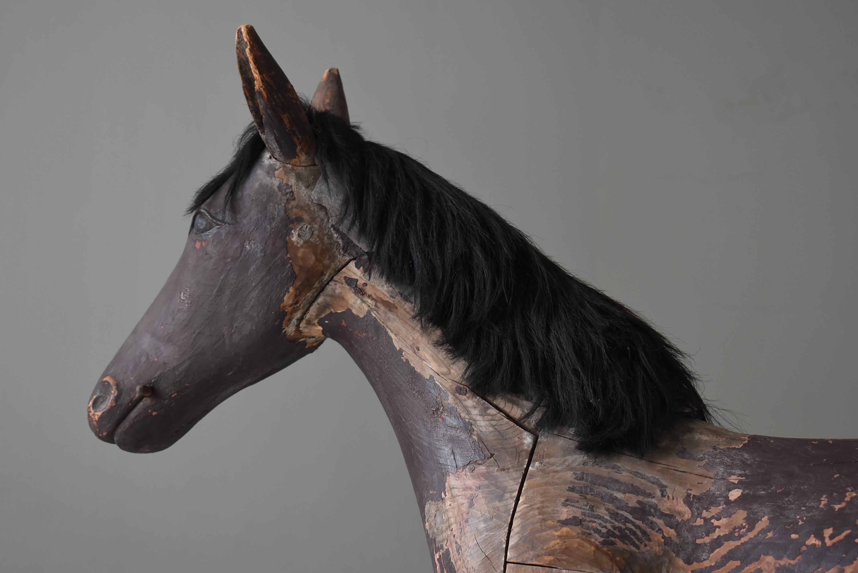 Falegnameria Antico cavallo sacro giapponese in legno 