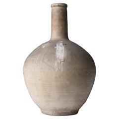 Japanese Antique Sake Bottle 1860s-1900s/Flower Vase Pottery Tsubo Wabisabi Art