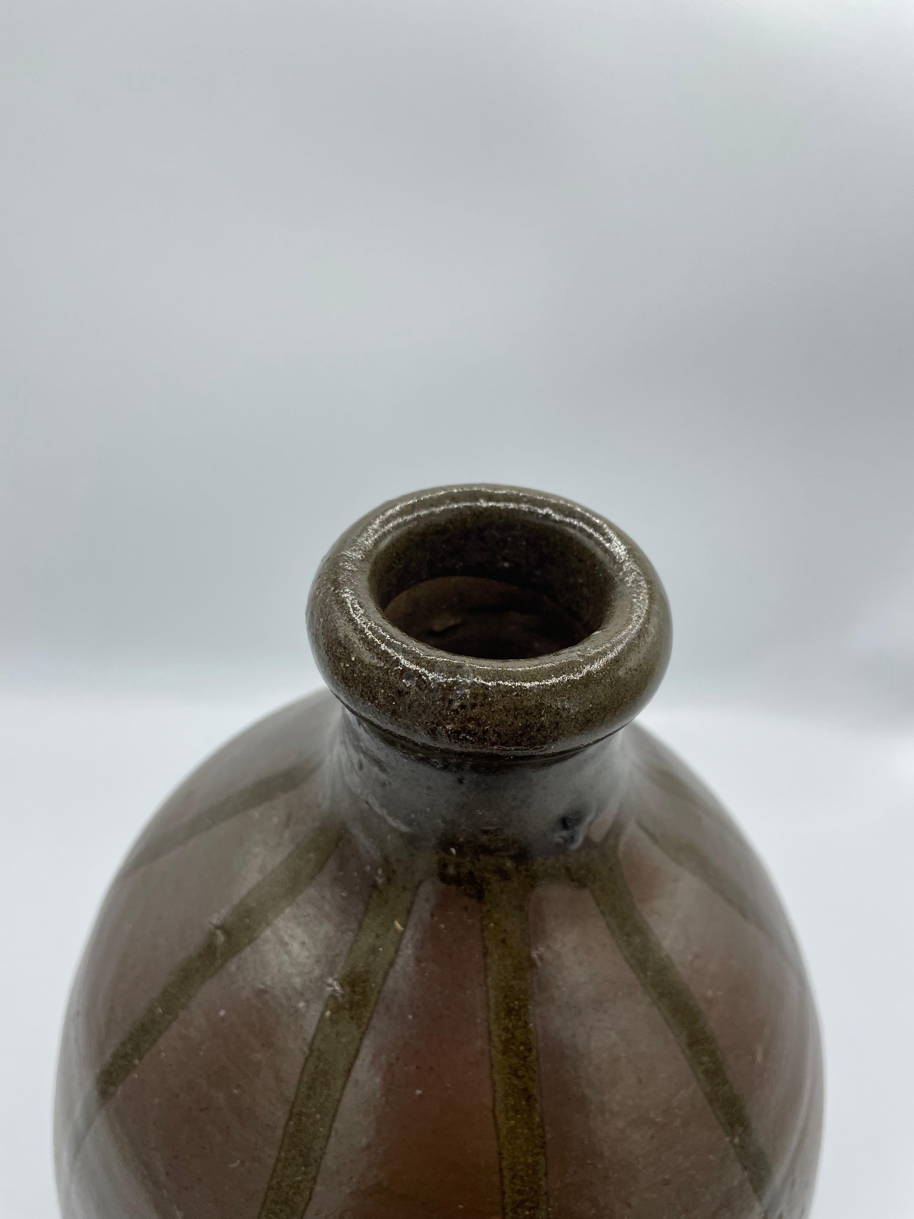 Porcelain Japanese Antique Sake Bottle 'Kayoi Tokkuri' 1900s Meiji era