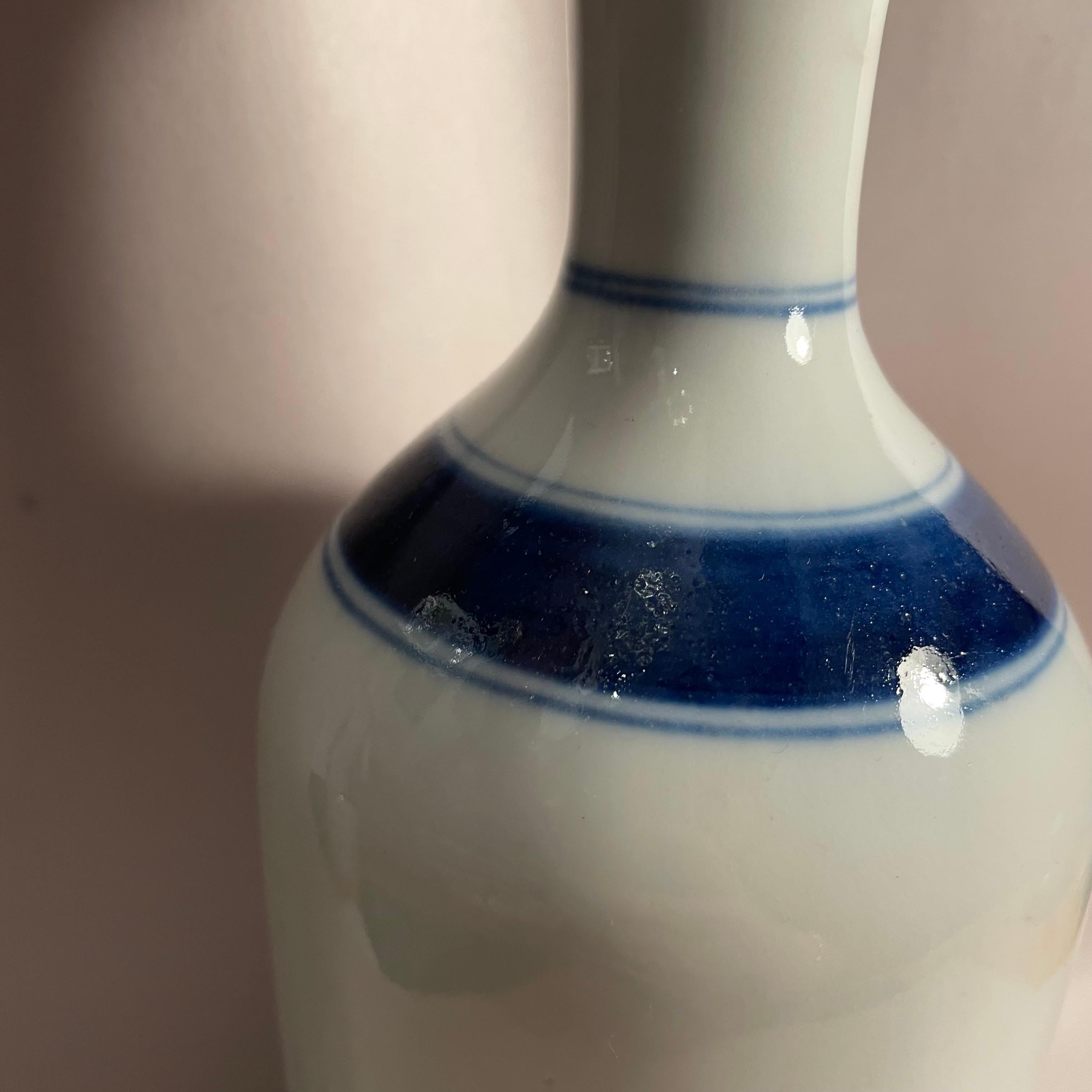 Inizio XX secolo Bottiglia di sake giapponese antica 'Paesaggio' 1920 epoca Taisho in vendita