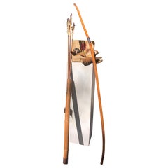 Arc japonais antique de samouraï:: carquois:: flèches:: coffret complet:: trouvaille rare