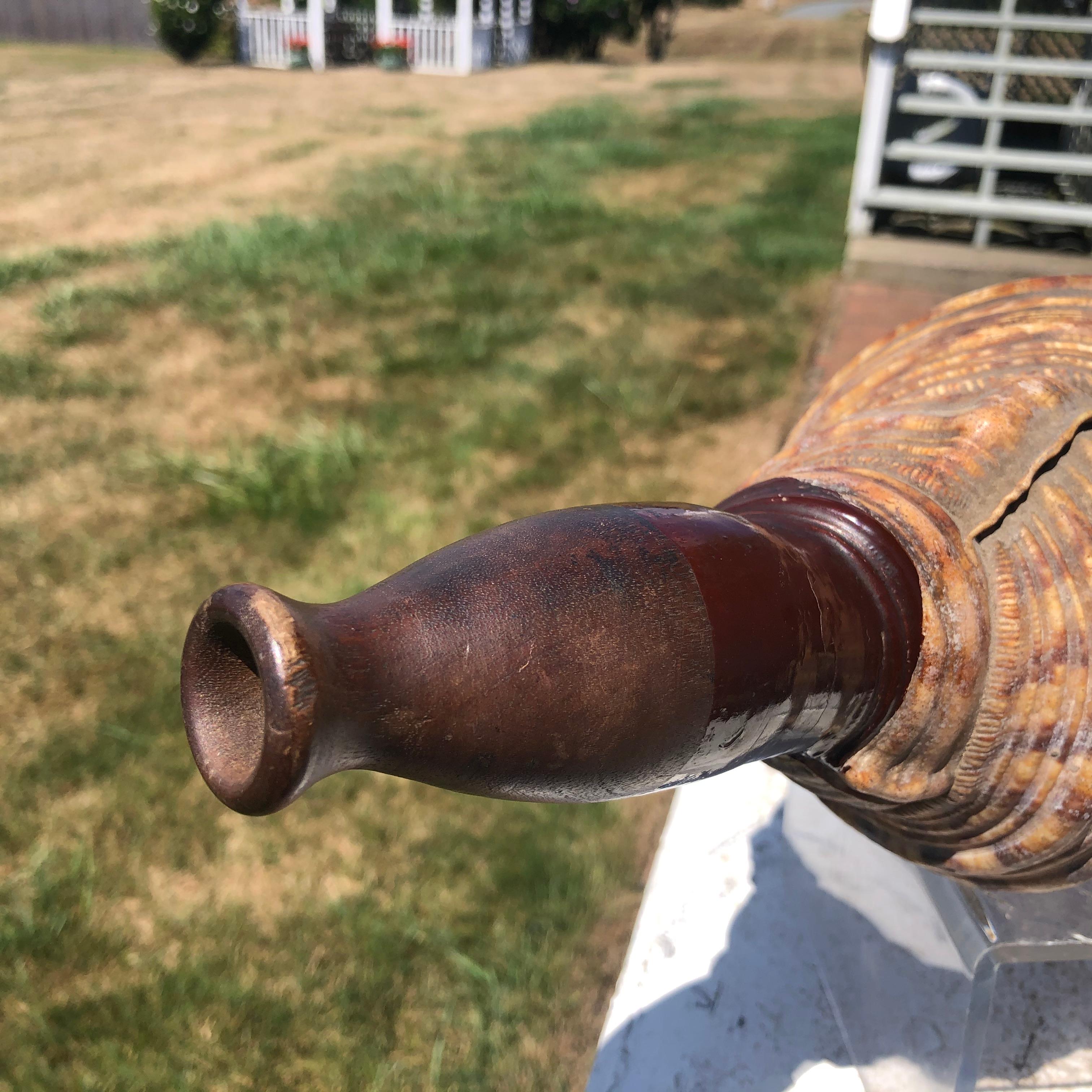 19th Century Japanese Antique Samurai Conch War Trumpet Horagi