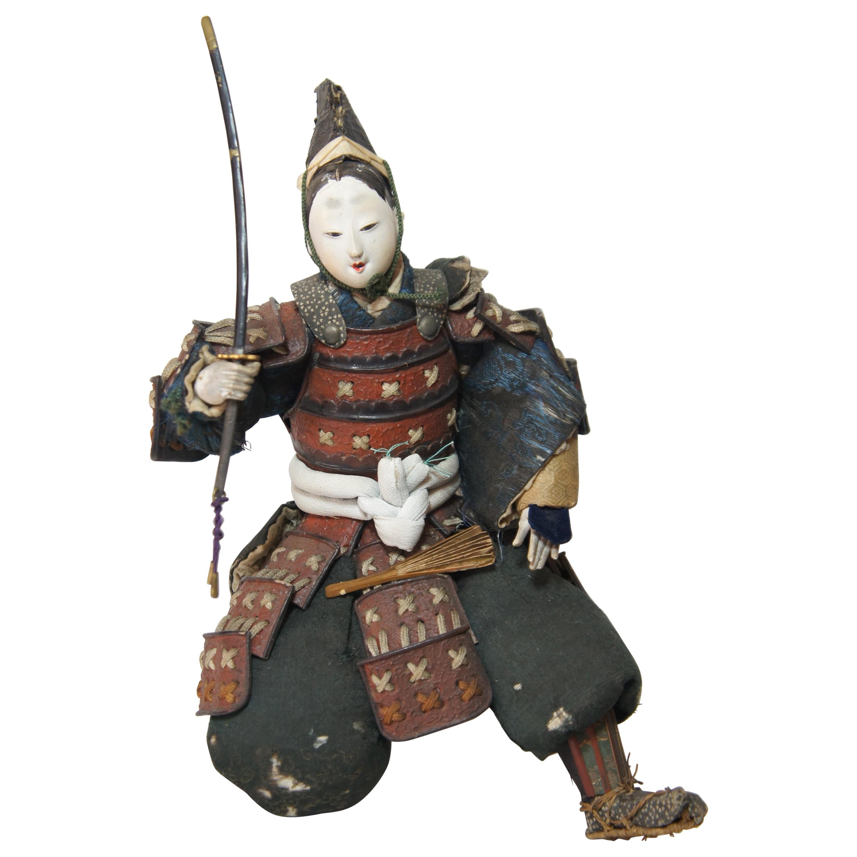 Japanese Antique Samurai Doll, Edo Period, 1790s