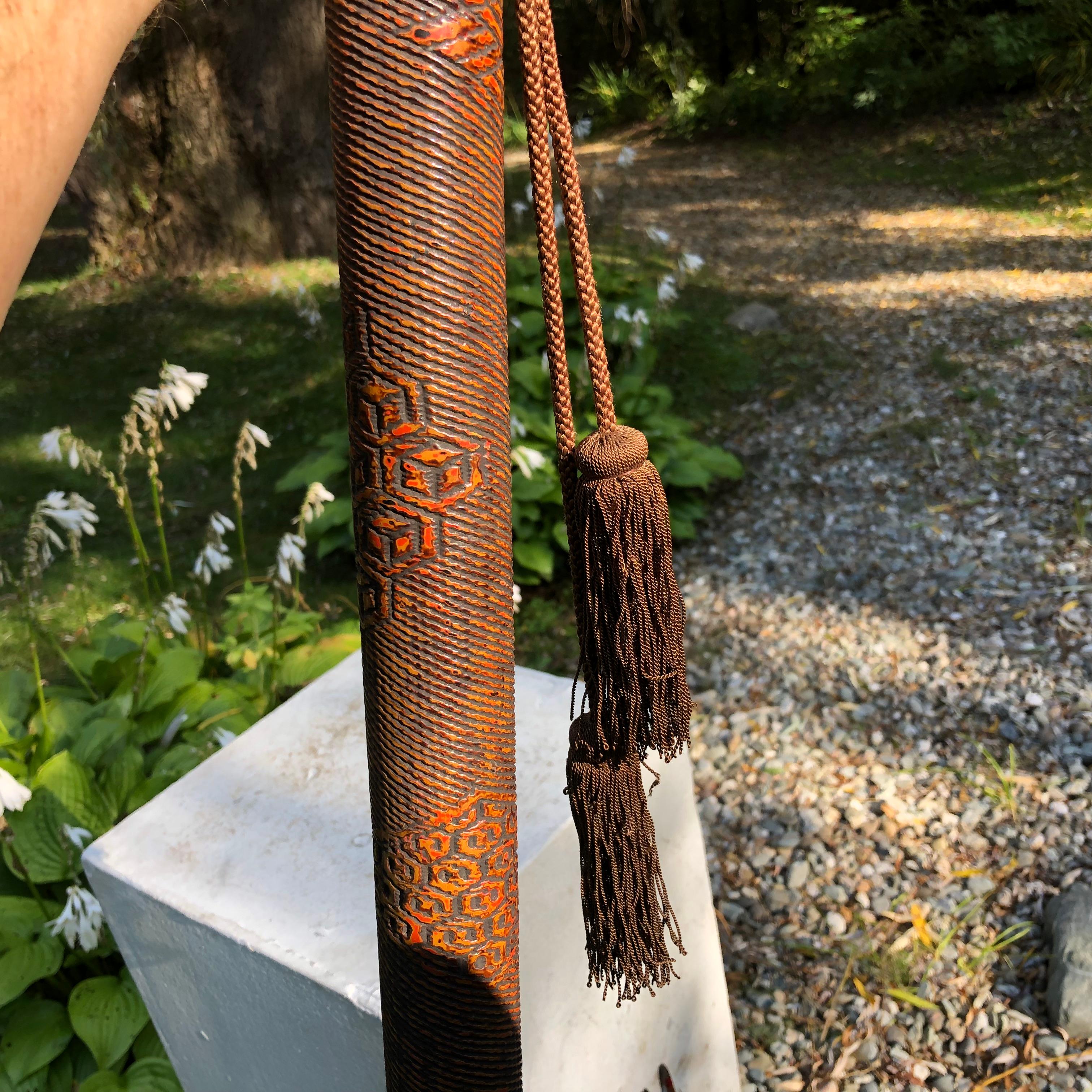 Japanese Antique Samurai Lacquered Quiver and Six Arrows, Signed, Rare Find In Good Condition In South Burlington, VT