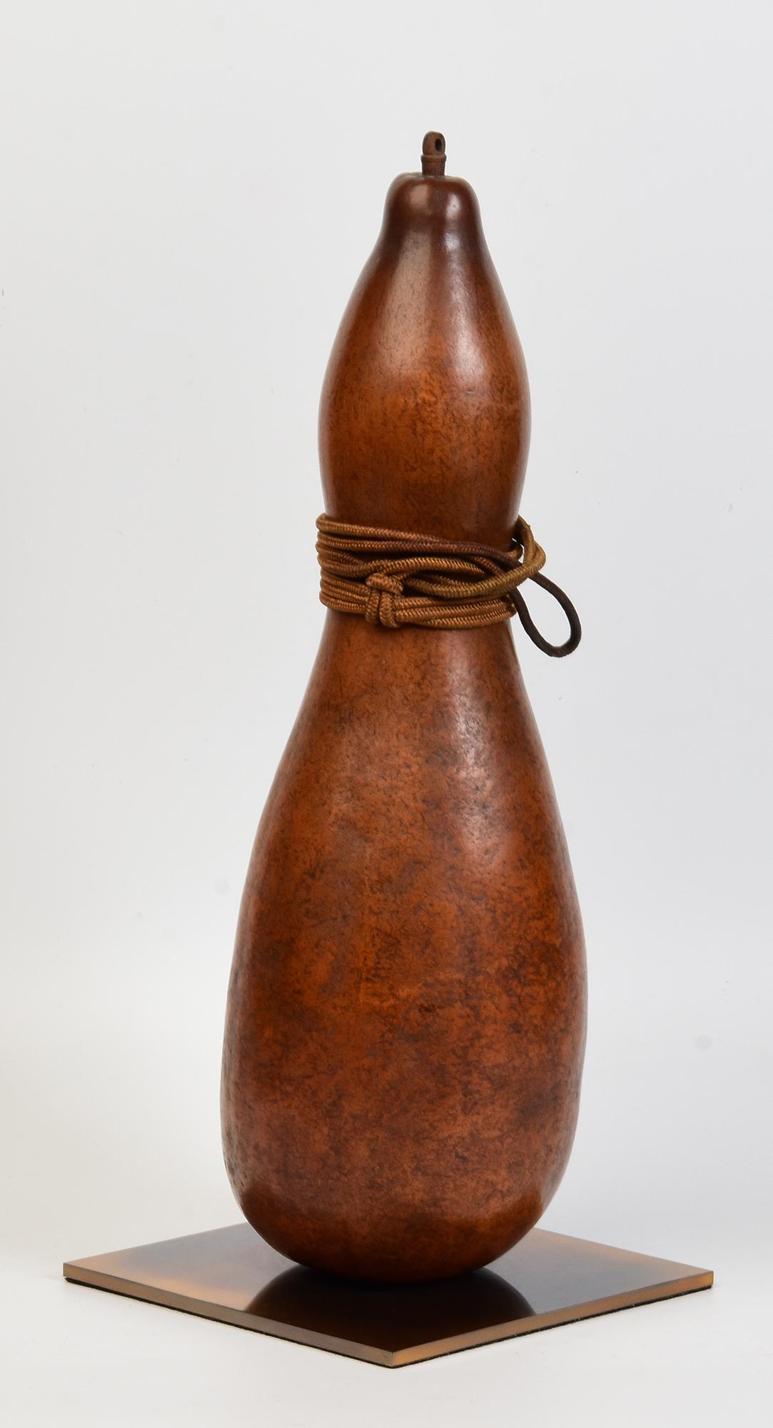 Japanese Antique Samurai Wine / Sake Gourd “Hyotan” Lacquered Calabash Flask For Sale 2