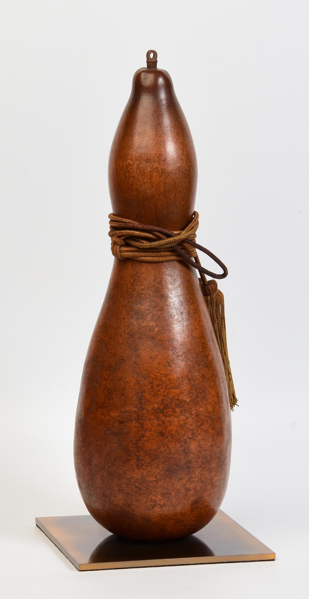 Japanese Antique Samurai Wine / Sake Gourd “Hyotan” Lacquered Calabash Flask For Sale 4