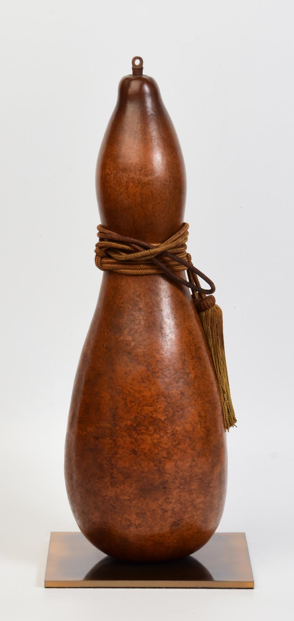 Japanese Antique Samurai Wine / Sake Gourd “Hyotan” Lacquered Calabash Flask For Sale 5
