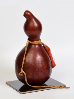 Japanese Antique Samurai Wine / Sake Gourd “Hyotan” Lacquered Calabash Flask