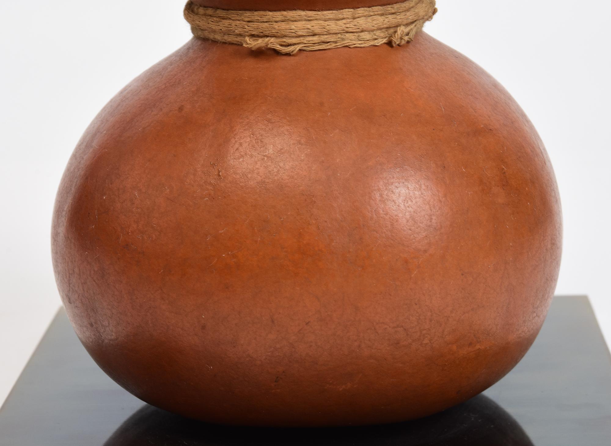 Ancienne gourde de vin/ Sake Samurai japonaise laquée Hyotan Calabash Flask 2