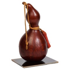 Japanese Used Samurai Wine / Sake Gourd “Hyotan” Lacquered Calabash Flask
